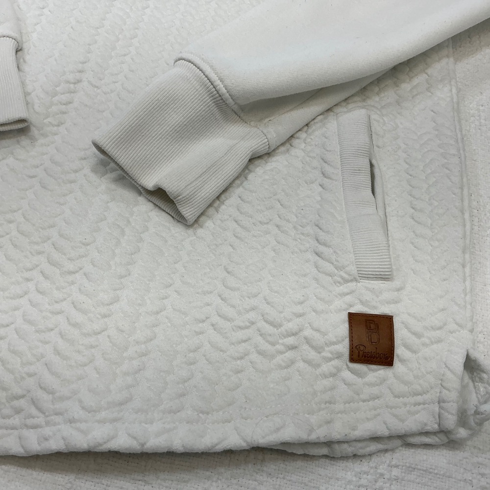 Pressbox Nebraska Cornhuskers White Quilted Quarter Zip Pullover Womens 2XL‎ - Picture 8 of 10